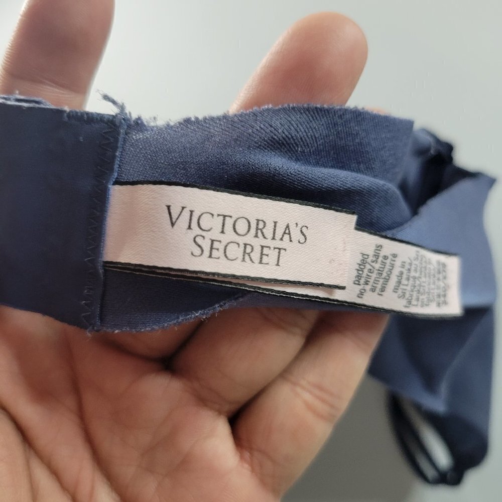 Victoria's Secret Non Wire Padded T-Shirt Bra 34D Women Blue - Picture 6 of 10